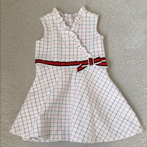 Janie and Jack Plaid Dress with Red and Navy Accents